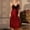 Red, variant on Fazvaoo Sleeveless Nightgowns for Women Velvet Nightdress Lace Nightgowns(Black,Size S-L)