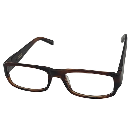 John Varvatos Eyeglasses Rectangle Mens Brown Horn Eyewear Frame V341 53mm