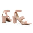 thumbnail image 4 of DREAM PAIRS Women's Chunky High Heel Open-Toe Sandals with Elastic Straps, 4 of 4