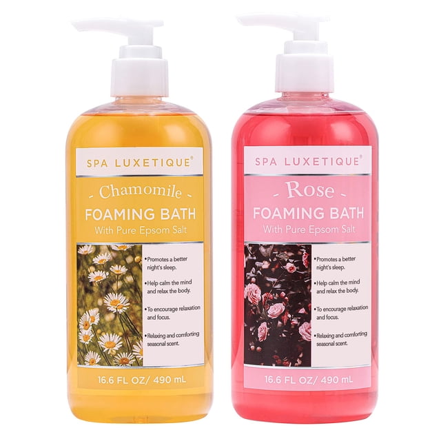 Baño espumoso Bubble Bath Spa Luxetique para mujer, 980 ml, paquete de 2