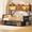 Rustic Brown, variant on CalmOasis High Bookcase 6 Storage Drawers Iron and MDF Daybed, Brown