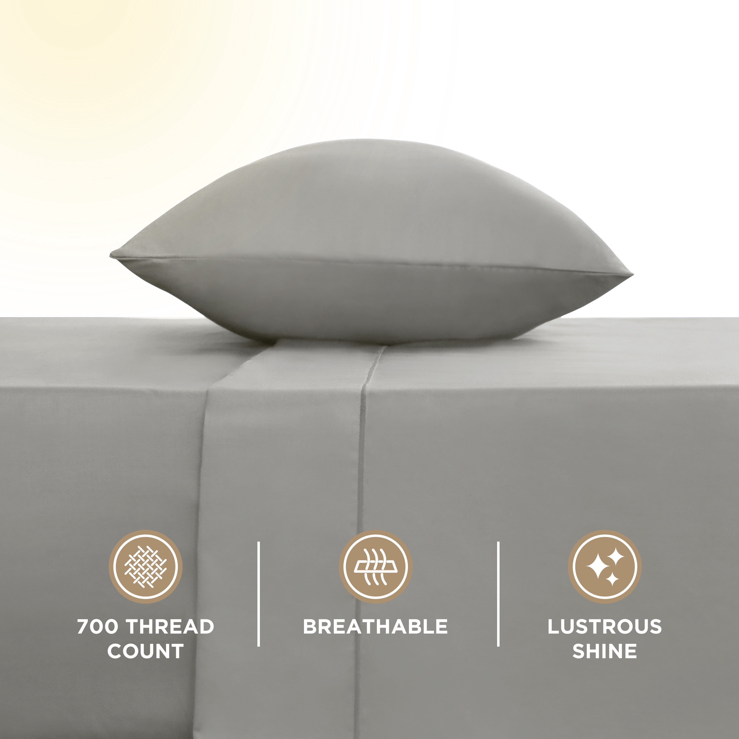 Martex 4-Piece King Sheet Set | 100% Supima Cotton 700TC Sateen | Limestone