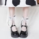 thumbnail image 5 of Calcetines cortos de fibra de vidrio con lazo de cinta de Lolita para mujer, medias transparentes finas de verano, 5 of 5