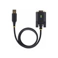 thumbnail image 1 of StarTech.com 3ft (1m) USB to Serial Adapter Cable, Interchangeable DB9 Screws/Nuts, COM Retention, USB-A to DB9 RS232, FTDI IC, Level-4 ESD Protection, Windows/macOS/ChromeOS/Linux - Rugged TPE Construction (1P3FFCB-USB-SERIAL) - USB / serial cable - USB (M) to DB-9 (M) - 3.3 ft - black, 1 of 9