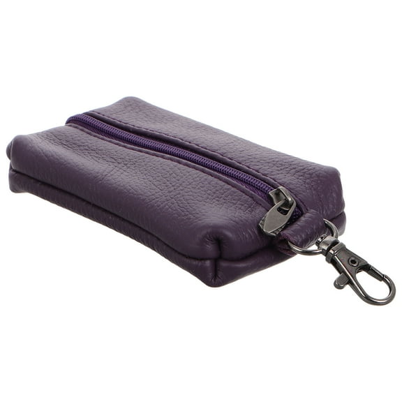 Worgeous Unisex Key Case Wallet Pouch Bag Keychain Holder With Key Ring Coin Organizer Change Holder With Zipper For Car Keys And Cards