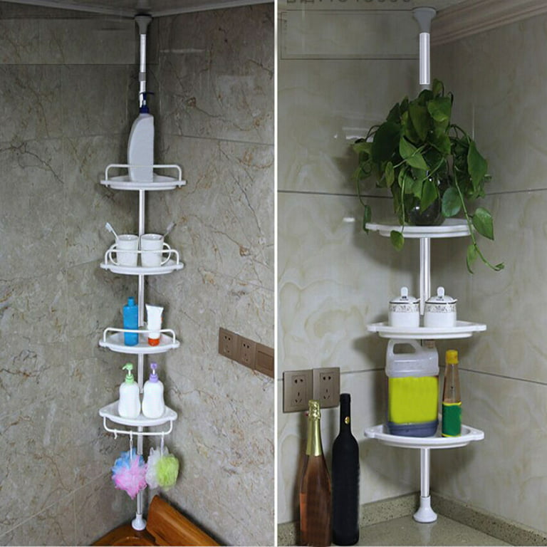 4-Layer Storage Fan-shaped Shelf Bathroom Bathtub Shower Caddy Holder  Corner Rack Shelf Organizer Accessory