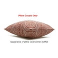 thumbnail image 3 of TreeWool (Pack of 2) Mandala Accent Cotton Decorative Square Throw Pillow Covers (16" x 16", Rust), 3 of 6