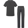thumbnail image 2 of Adar Addition Go-Everyday Scrub Set For Men - Stylish Scrub Top & Cargo Scrub Pants - A9800 - Pewter - S, 2 of 7