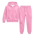 thumbnail image 5 of Boys Sweatsuit Boy 2 Piece Outfit Kids Tracksuit Zip Up Hooded Sweatshirt Athletic Jogger Sweatpants 2T-14T, 5 of 5