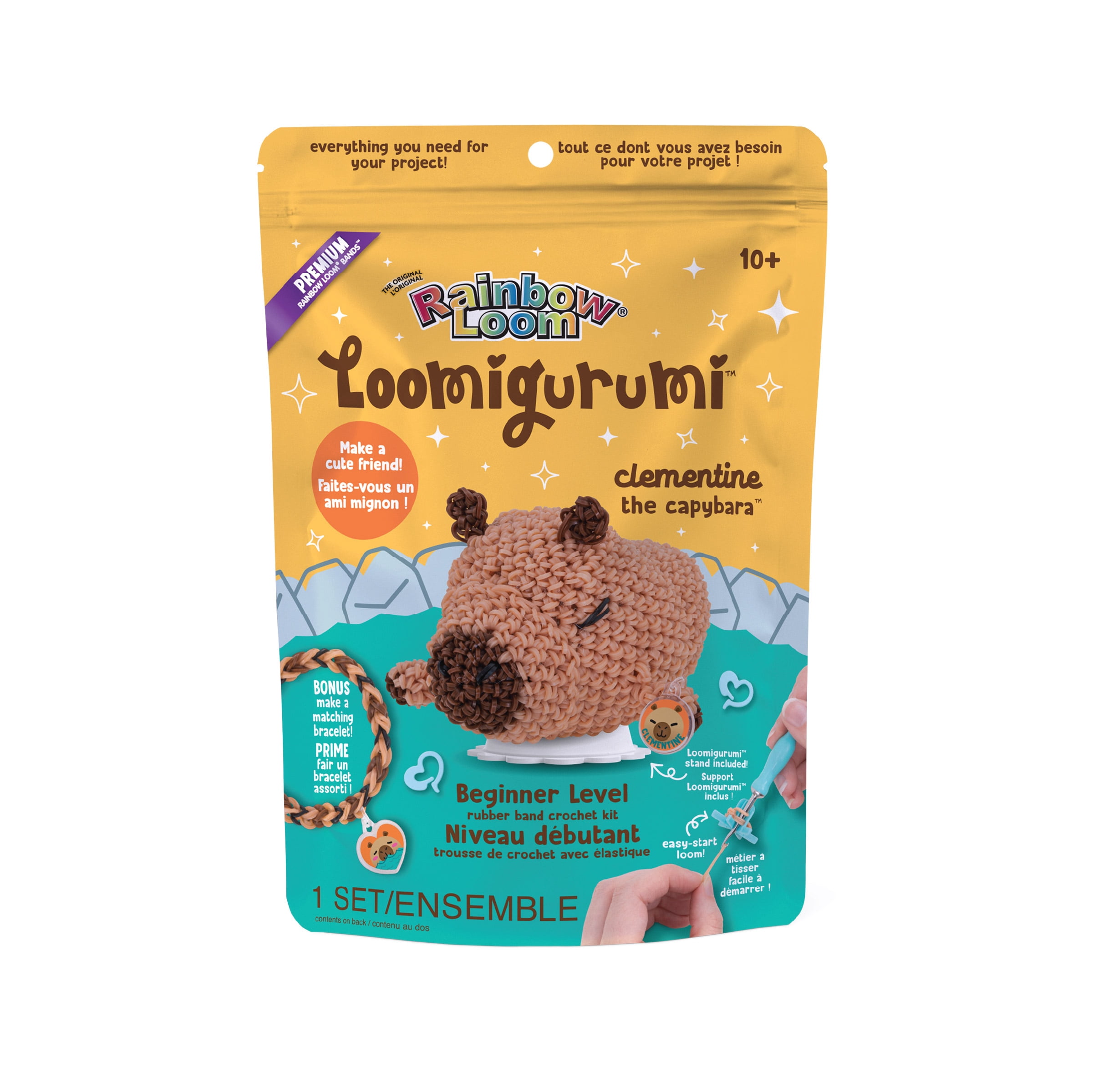 Rainbow Loom Loomigurumi Capybara Rubber Band Crochet-Style Craft Kit