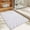 White, variant on CasaChic Colorful Flocking Bathroom Floor Mat, Absorbent Quick Drying Non-Slip, Thickened Toilet Foot Mat, Block Pattern Design, Machine Washable, 23.6x31.4in