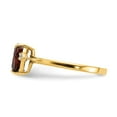 thumbnail image 4 of Primal Gold 14 Karat Yellow Gold 7mm Heart Garnet and Diamond Ring, 4 of 5