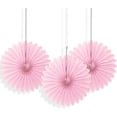thumbnail image 1 of 6" Mini Light Pink Tissue Paper Fan Decorations, 3ct, 1 of 2