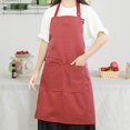 thumbnail image 3 of Shoreew Bib Aprons with 2 Pockets for Women Men Chef Heat Resistant Adjustable Tie Large Pockets Kitchen Cooking Apron, 3 of 7