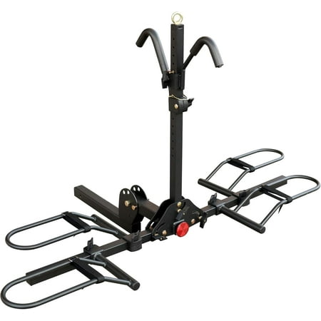Young Electric 200 lb 2-Bike Rack Hitch Mount Platform Style for Cars Trucks SUVs Minivans  fits MTB Gravel Road Bike with Up to 5-inch Fat Tire Carrier Rack - 2  Hitch Receiver
