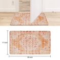 thumbnail image 6 of Retro Door Mat, 17 X 30 Inch Bohemian Vintage Orange Carpet Welcome Doormat Decorative Home Floor Mat, Non Slip Rubber Back and Strong Water Absorption for Outdoor Indoor Entrance Decor, 6 of 6