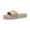 Beige, variant on Htigea Women's Sandals Braided Strap Flatform Slide Open Toe Casual Summer Beach Outdoor Wedge Woven Slip On Flat Sandals Casual Summer Sandals