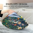 thumbnail image 4 of Yayeee Pillowcase Standard Size Set of 2 Satin Wrinkle Resistant Pillow Case, White Floral Garden, 4 of 8