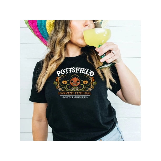 Pottsfield Harvest Festival T-shirt over The Garden Wall Tshirt Pumpkin Halloween Tees Don Your Vegetables Vintage Graphic Tee