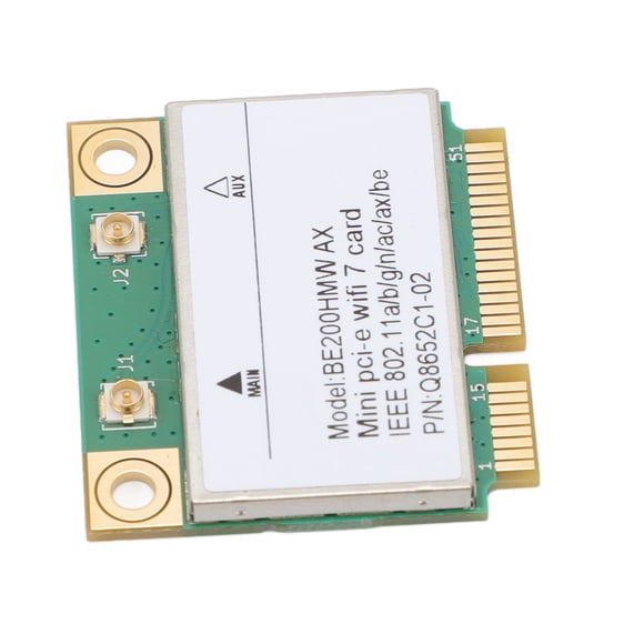 Mini PCI E 7 Card, 8774Mbps 2 Band 2.4G 5G Gigabit Card Mini PCIE Interface Adapter with BT 5.4 BE200HMW for PC