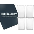 Extra Large 7qt / 6.5L/220oz Tall Food Storage Containers, WIDE & DEEP, 4Piece Plastic Airtight