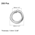 thumbnail image 2 of Unique Bargains 200Pcs Open Jump Rings, 8mm Stainless Steel O Rings, Split Rings Circle Clasp Connecting Ring, Silver, 2 of 7