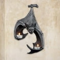 thumbnail image 3 of Wall Sconce Candle Holder, Bat Wall Tealight Holder, Rustic Medieval Wall Decor Sculpture Hanging Decor, Halloween Candleholder for Living Room, Bathroom, 3 of 10