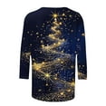 thumbnail image 4 of gakvbuo Christmas Sweatshirt For Women Funny Christmas 3/4 Sleeve Work Business Blouse Tunic Tops Crewneck Sports TShirts Pullover Sweatshirt For Women Gifts for Christmas, 4 of 4