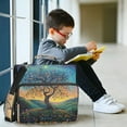 thumbnail image 4 of 3 Ring Zipper Binder with Shoulder Strap Waterproof Trapper Keeper 2 Inch D-Ring 500 Sheets Capacity Whimsical Tree Of Life, 4 of 8