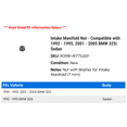 thumbnail image 2 of Intake Manifold Nut - Compatible with 1992 - 1995, 2001 - 2005 BMW 325i Sedan 1993 1994 2002 2003 2004, 2 of 2