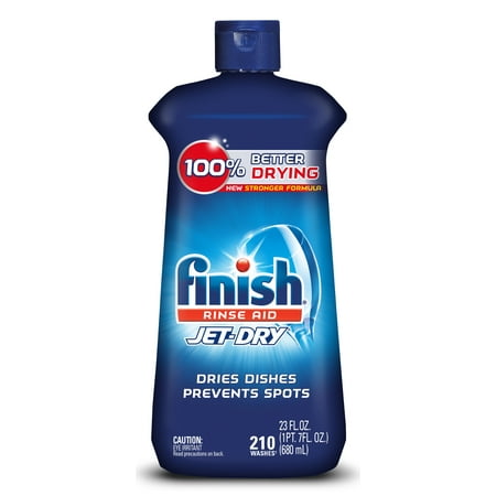 - Finish Jet-Dry Rinse Aid, 23oz, Dishwasher Rinse Agent & Drying Agent