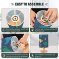 thumbnail image 4 of Collection Cute Cartoon Dinosaurs Bedside Table Lamp LED Warm Lights with USB Charging Port Retro Cylinder Desk Lamps for Bedroom Living Room Office Coffee Bar Decoration, 4 of 7