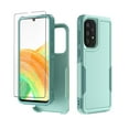 thumbnail image 1 of Xhy Samsung Galaxy A33 5G Case with Screen Protector Military Grade Full Body Double Layer Protection Shock and Drop Resistant TPU Durable Detachable for Galaxy A33 5G Phone-Light Green, 1 of 10