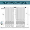 thumbnail image 6 of Topfinel Teal Faux Linen Ombre Sheer Curtains,Semi Voile Gradient Rod Pocket Curtains for Bedroom and Living Room, Set of 2 Window Curtain Panels, 54 x 63 Inch Long, 6 of 12
