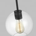 thumbnail image 5 of Orley 1-Light Midnight Black Pendant Light with Clear Glass Globe Shade, 5 of 7