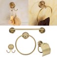 thumbnail image 4 of Bath Towel Rack, Retro Style Easy Installation Shower Storage Rack Home Decoration Copper Hook Tissue Holder  for Home, 4 of 8