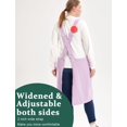 thumbnail image 3 of Apronner Delantales De Lino Con Espalda Cruzada, Talla Grande, Para Mujer, Con Bolsillos, Vestido De Mezcla Para Hornear, Cocinar, Jardinería, Trabajos, Lavanda, 3 of 5