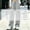 Gray02, variant on Costeam Womens Vertical Stitch Cargo Wide Leg Sweatpants Elastic Drawstring Waist Side Patch Cargo Pockets Soft Heather Knit Loose Straight Solid Color Casual Athletic Lounge Trousers