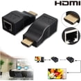 thumbnail image 1 of KSRplayer 2 Pzas Repetidor HDMI, Extensor de Cable de Red HDMI a RJ45 por Cat 5e / 6 1080p hasta 30M Extensor Repetidor para HDTV HDPC PS4 STB 4K 2K, 1 of 9