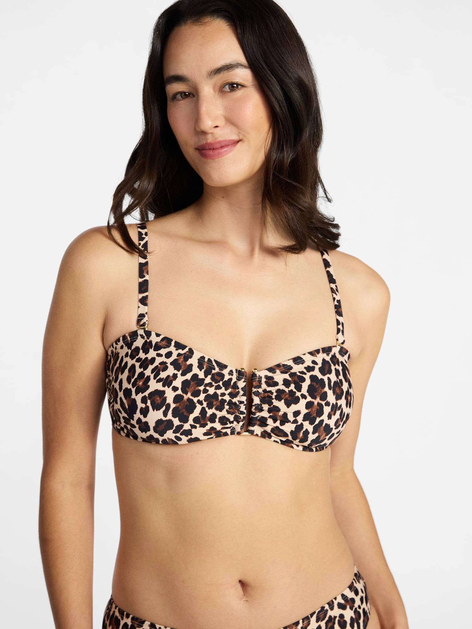 Time and Tru Women's and Women's Plus U Wire Bandeau Bikini Top, Sizes XS-3X