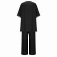 thumbnail image 2 of Women'S 2 Piece Outfits Set Glitter Top Wide Leg Pants Casual Crew Neck Sequin Suit Black L, 2 of 6