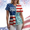 thumbnail image 6 of enyan 4th Of July Shirts Women American Flag Wos Hawaiian Shirt Short Sleeve 3D Graphic Shirts Tropical Holiday Beach TShirts,Blue,L, 6 of 6