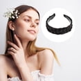 thumbnail image 5 of Unique Bargains 1 Pcs 1.61 Inch Wide Synthetic Hair Braided Headband Hair Hoop for Women and Girl Black Brown, 5 of 7