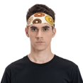 thumbnail image 4 of Uemuo Donut Printed Sports Headbands for Men Women,Moisture Wicking Workout Headband, Sweatband Headbands,Non-slip Workout Gym Yoga Headband, 4 of 9