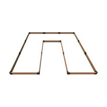 CLASSIC SIENNA 'WALK-IN JUMBO U-SHAPE' - 12' X 12' X 5.5" RAISED GARDEN BED - 1" PROFILE