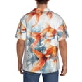 thumbnail image 3 of Sikiie Three Goldfish Watercolor Splash Men's Cuban Shirt, Hawaiian Shirts, Business Casual Button Down Shirts, Short Sleeve Shirt-X-Large, 3 of 5