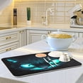 thumbnail image 6 of FREEAMG Wild Cat Blue Eyes Dish Drying Mat for Kitchen Counter, Ultra Absorbent Reversible Microfiber Dishes Drying Rack Pad Heat-resistant Mats 18x24in, 6 of 7