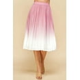 thumbnail image 2 of Made by Johnny Women's High Elastic Waist Pleated Mid A-Line Swing Skirt M MAUVE_OMBRE, 2 of 6