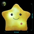 thumbnail image 2 of GLUAAE Creative Twinkle Glowing Stars Shape Plush Throw Pillow, LED Night Light Pillow Cushions Stuffed Toys Gifts for Kids, Christmas (Yellow), 2 of 6