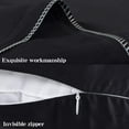 thumbnail image 3 of Zippered Satin Pillow Cases for Hair and Skin, Luxury Standard Hidden Zipper Pillowcases Set of 2, 20 x 26 Inches, Black, 3 of 7